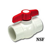 1" White PVC Ball Valve S X S