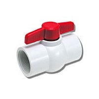 1-1/2" White PVC Ball Valve S X S